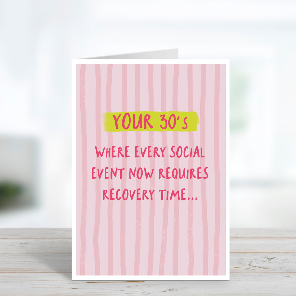 Funny Thirties Birthday Card For Her
