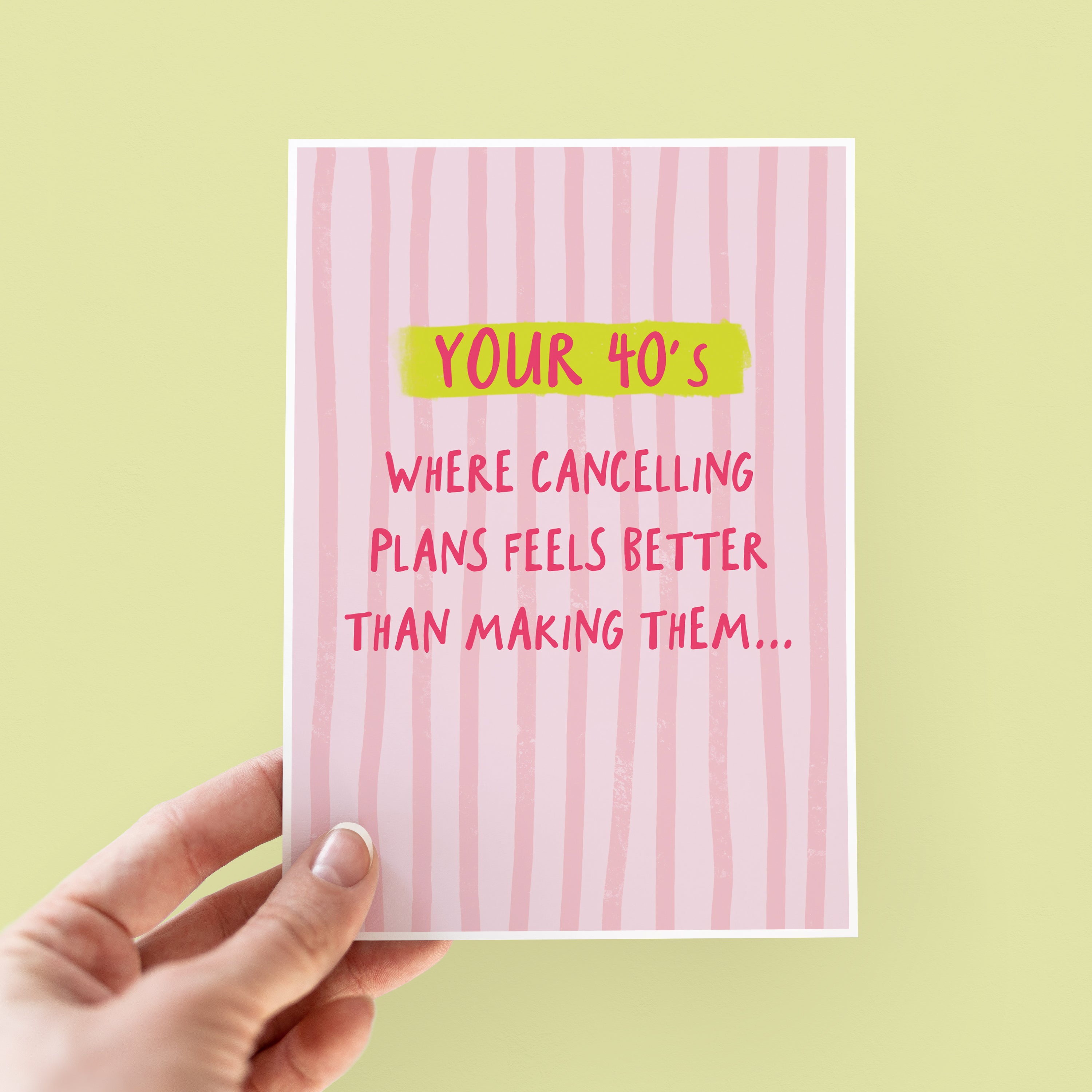 Funny Forties Birthday Card For Her (Copy)